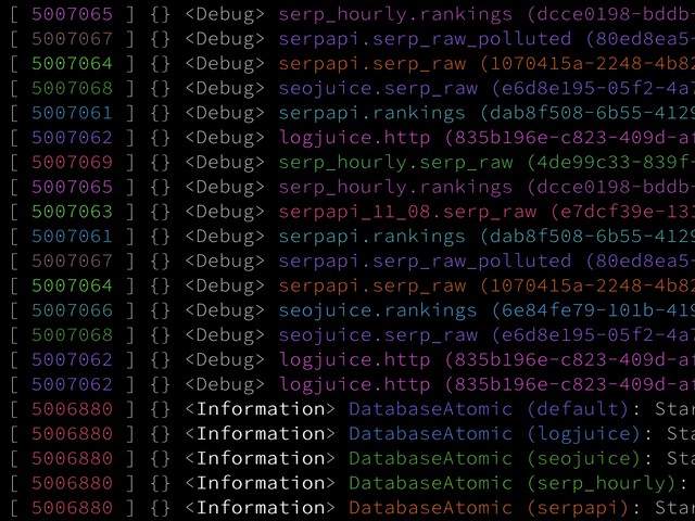 ClickHouse Console Output