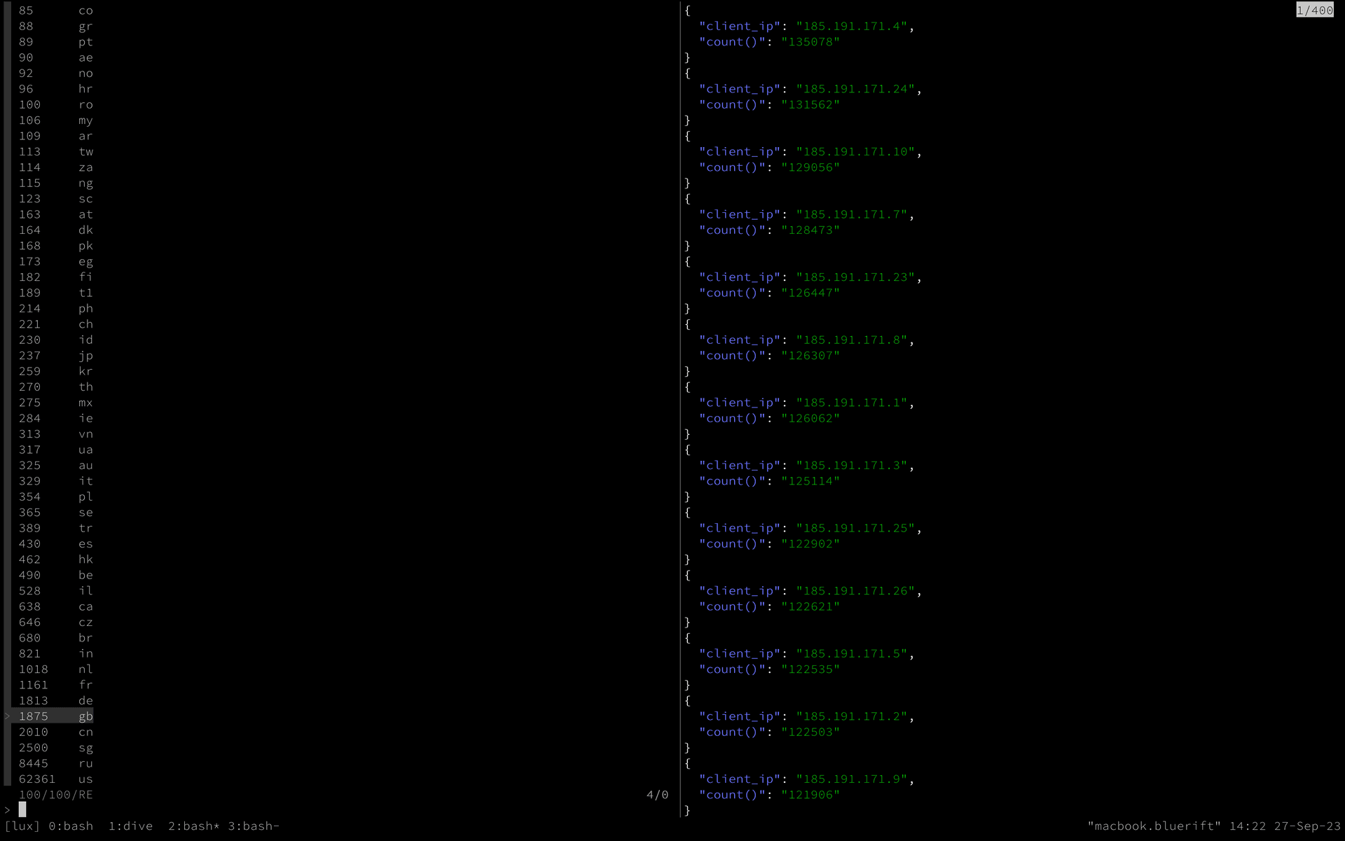 Skim SQL filtering