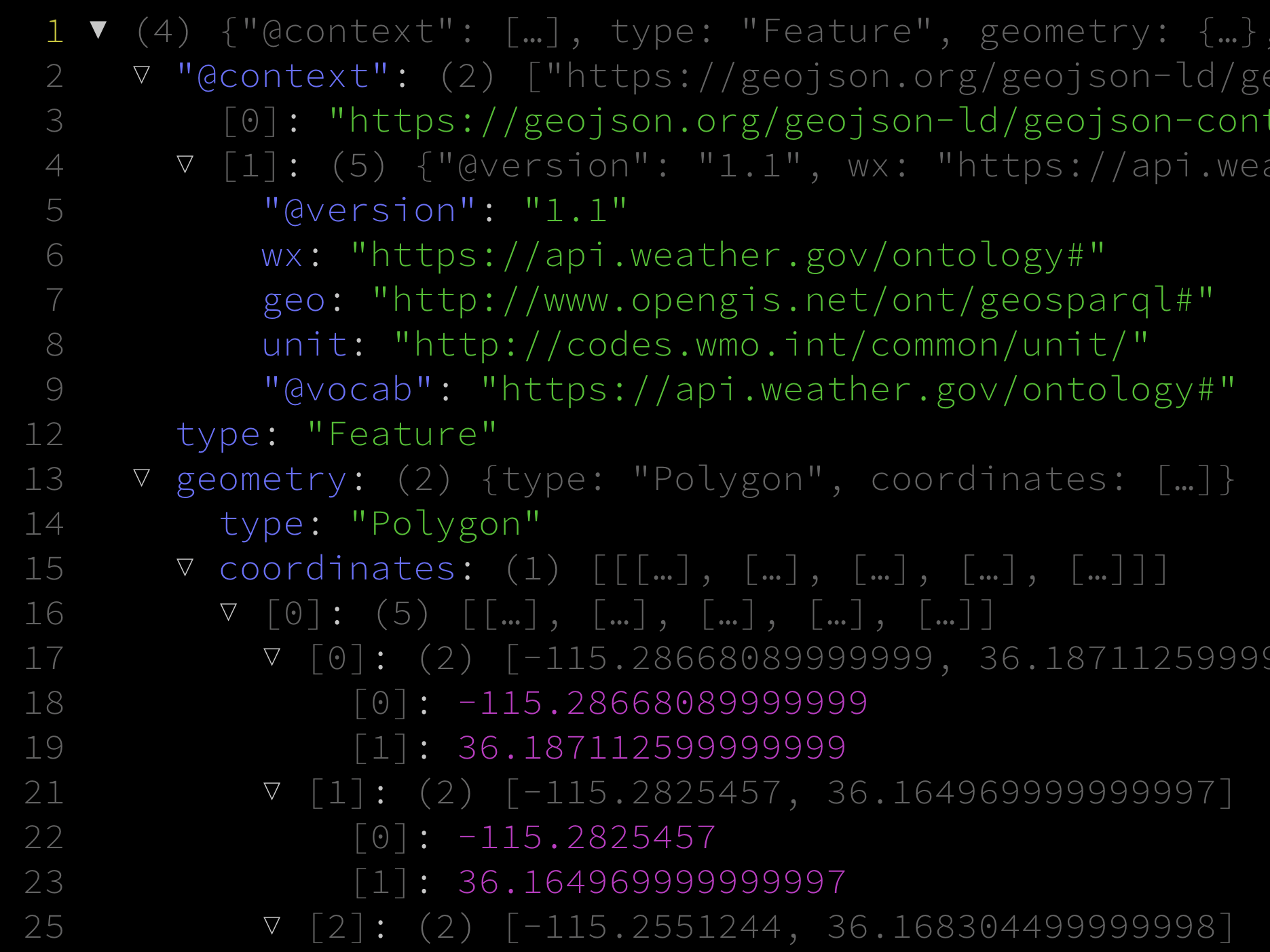 Jless Expanded JSON View